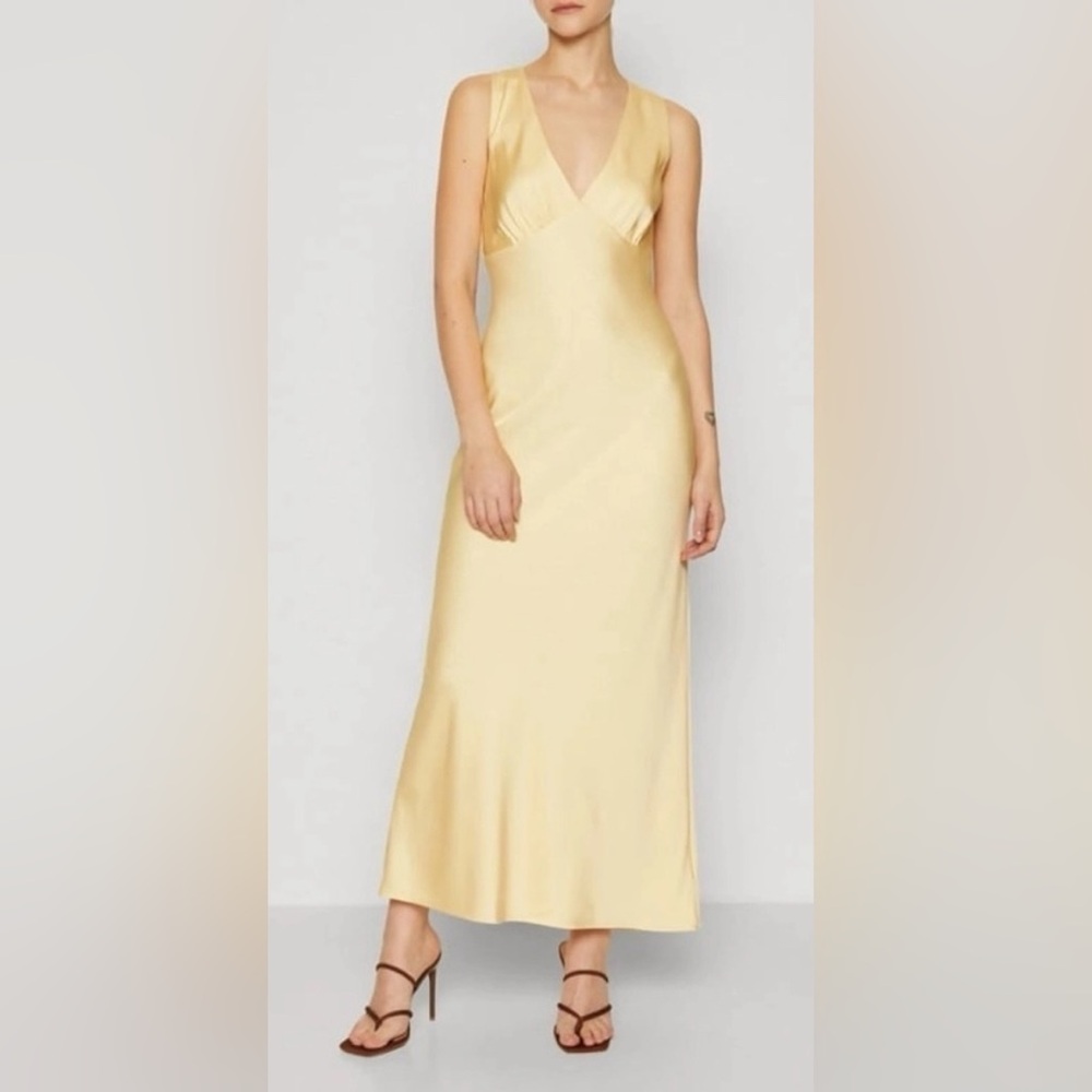 Abercrombie & Fitch Light Yellow Maxi Dress